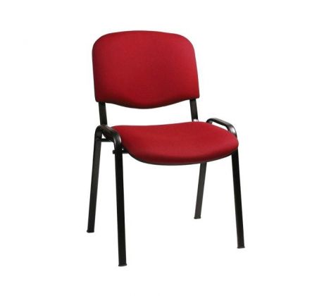 Konferenčná stolička ISO N červená D3, kostra čierna