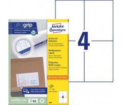 Etikety univerzálne 105x148mm Avery A4 100 hárkov