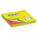 DARČEK - Samolepiaci bloček, Alternate mix neón, 76x76 mm  - Objednaj 3 ks a dostaneš darček 1 ks Oblátky Manner lieskovo-orieškové celozrnné 25 g ( Platí do 30.4.2025)