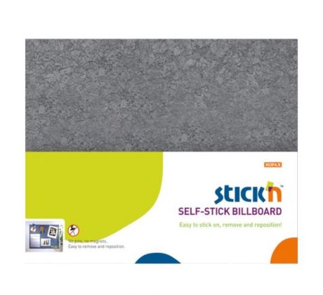 Samolepiaca nástenka Stick`n Hopax 58x46 cm sivá