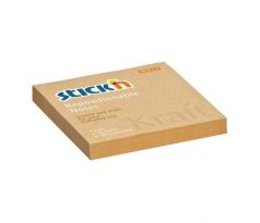 Samolepiaci bloček Kraft, 76x76 mm, prírodná hnedá