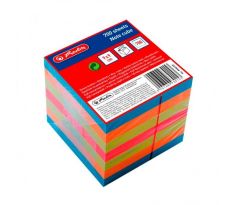 Poznámkový bloček kocka lepená Herlitz 90x90x90mm farebná