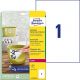 DARČEK - Etikety polyesterové veľmi odolné 210x297mm Avery A4 biele odnímateľné 20 hárkov  - Objednaj 1 ks a dostaneš darček 1 ks Raffaello dezert 150 g ( Platí do 30.6.2025)