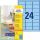 Etikety Avery odnímateľné 63,5x33,9 mm, modré