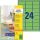 Etikety Avery odnímateľné 63,5x33,9 mm, zelené