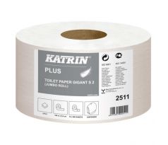 Toaletný papier 2-vrstvový KATRIN Plus Gigant Toilet S2 18 cm, celulóza, návin 100 m