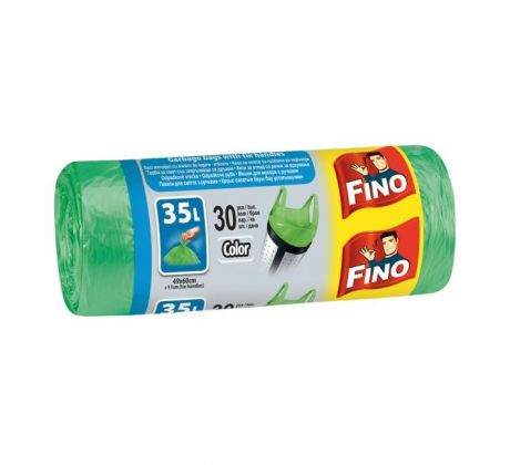 Vrecia zaväzovacie FINO Color 35 ℓ, 8 mic., 49 x 60 cm, zelené (30 ks)