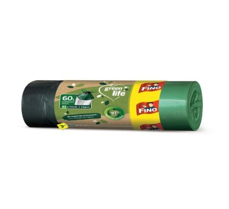 Vrecia zaťahovacie FINO Green Life Easy 60 ℓ, 27 mic., 63 x 72 cm (10 ks)