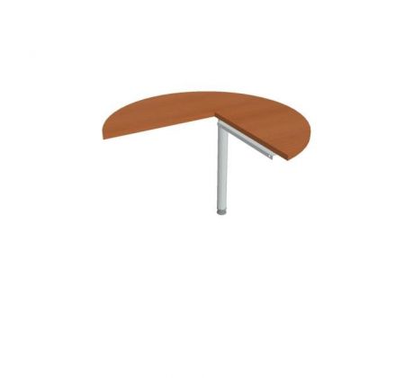 Doplnkový stôl Cross, ľavý, 100x75,5x(60x60) cm, čerešňa/kov