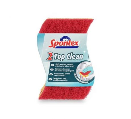 Hubka na riad viskózna Spontex Top Clean 2 kusy