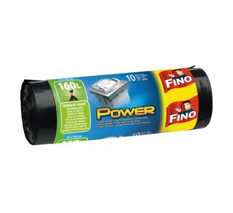 Vrecia zaväzovacie FINO Power 160 ℓ, 45 mic., 91 x 110 cm, čierne (10 ks)