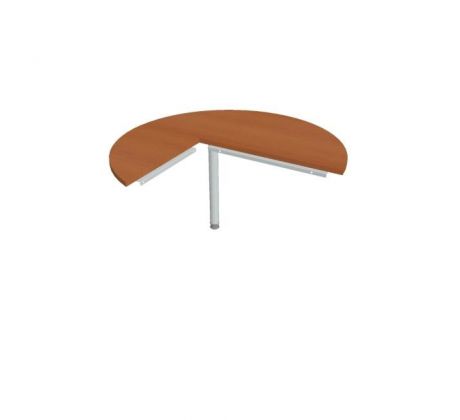 Doplnkový stôl Cross, pravý, 120x75,5x(60x80) cm, čerešňa/kov