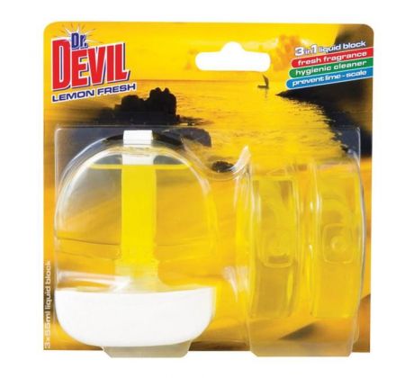 Dr. Devil závesný WC gél 3 x 55 ml - Lemon Fresh