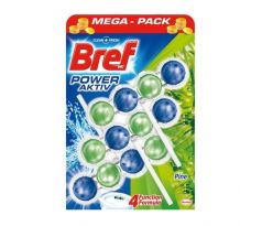 Bref Power Aktiv WC závesný blok tuhý 3 x 50 g Borovica