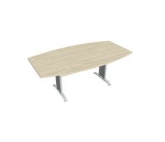 Rokovací stôl Cross, 200x75,5x110 cm, agát/kov