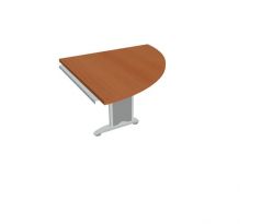 Doplnkový stôl Cross, pravý, 80x75,5x80 cm, čerešňa/kov