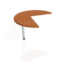 Doplnkový stôl Flex, ľavý, 100,0x75,5x(60x60) cm, čerešňa/kov