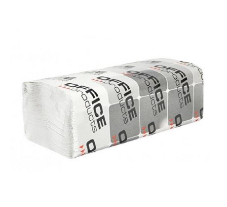 Papierové utierky Office Products ZZ 1-vrstvové biele recykel (20 bal.)