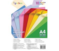 Farebný papier Gimboo A4, 100 listov, 80g, 10 neónových farieb