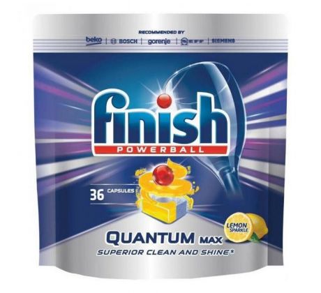 Finish tablety do umývačky riadu Quantum Max (36 ks) Lemon