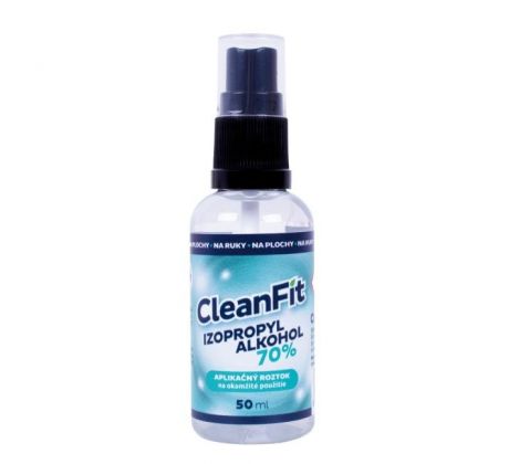 CleanFit dezinfekčný roztok IZOPROPYL 70% s rozprašovačom 50 ml