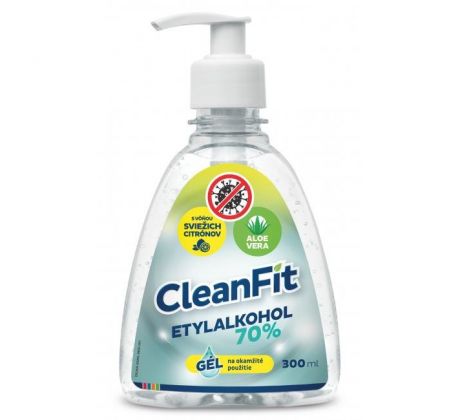 CleanFit dezinfekčný gél 70% citrus na ruky s pumpičkou 300 ml