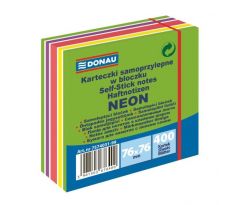 Samolepiaci bloček Donau 76x76mm 400l neónová zelená