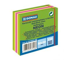 Samolepiaci bloček Donau neónový 50x50mm 250l zelený