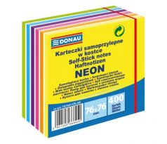 Bloček DONAU 6 neonových farieb 76x76mm 400l