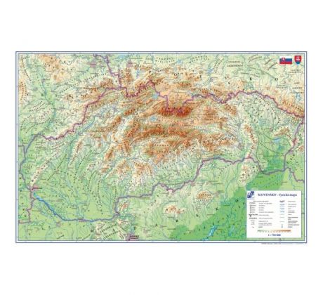 Podložka na stôl KARTON PP s mapou Slovenska 40x60cm
