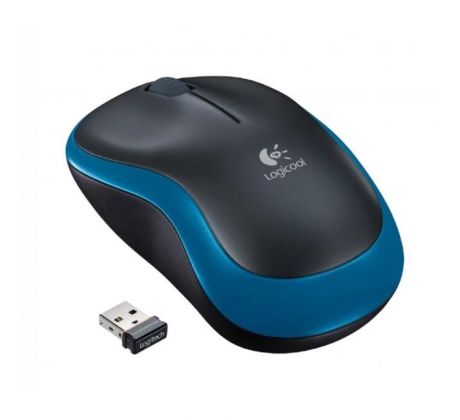 Myš Logitech M185 modrá, bezdrôtová, optická