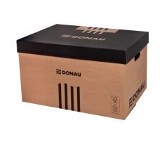 Archívna krabica s odnímateľným vekom DONAU hnedá 545×363×317 mm