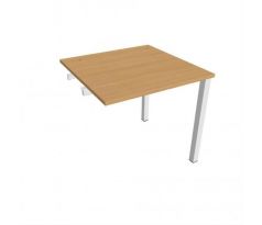 Pracovný stôl Uni k pozdĺ. reťazeniu, 80x75,5x80 cm, buk/biela