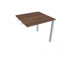 Pracovný stôl Uni k pozdĺ. reťazeniu, 80x75,5x80 cm, orech/sivá