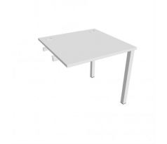 Pracovný stôl Uni k pozdĺ. reťazeniu, 80x75,5x80 cm, biela/biela
