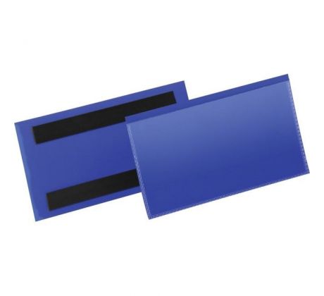 Magnetické vrecko na štítok 150 x 67 mm 50 ks modré