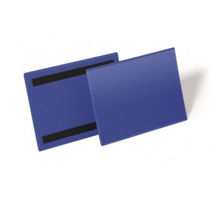 Magnetické vrecko na štítok 210 x 148 mm na šírku 50 ks modré