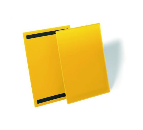 Magnetické vrecko na štítok 210 x 297 mm na výšku 50 ks žlté