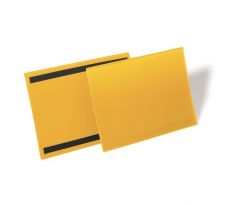 Magnetické vrecko na štítok 297 x 210 mm na šírku 50 ks žlté