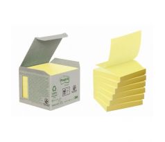 Samolepiace Z-Bločky Post-it recyklované, 76x76 mm, žlté