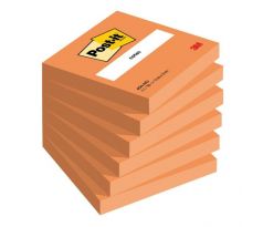 Samolepiaci bloček Post-it 76x76 oranžový 6 x 100 lístkov