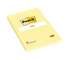 Samolepiaci bloček Post-it 102x152 žltý linajkový