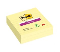 Bloček Post-it Super Sticky 101x101 žltý linajky