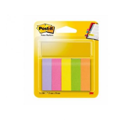 Záložky Post-it papierové, 15x50 mm