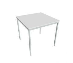 Jedálenský stôl Hobis, 80x75x80 cm, biely