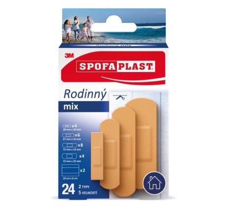 3M Spofaplast Rodinný Mix 603, 24 ks