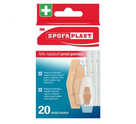 3M Spofaplast Náplasti prvej pomoci 607, mix, 20 ks