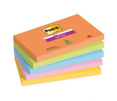 Samolepiaci bloček Post-it Super Sticky BOOST, veľkosť 76x127 mm, 5 bločkov po 90 lístkov