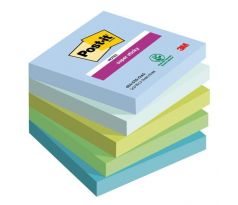 Samolepiaci bloček Post-it Super Sticky OASIS, veľkosť 76x76 mm, 5 bločkov po 90 lístkov
