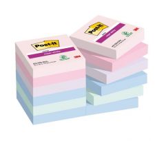 Samolepiaci bloček Post-it Super Sticky SOULFUL, veľkosť 47.6x47.6 mm, 12 bločkov po 90 lístkov
